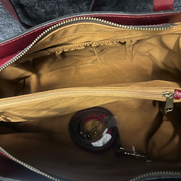 Patricia Nash Chantilly Tote Multicolor and Oxblood with Dustbag - Picture 5 of 7